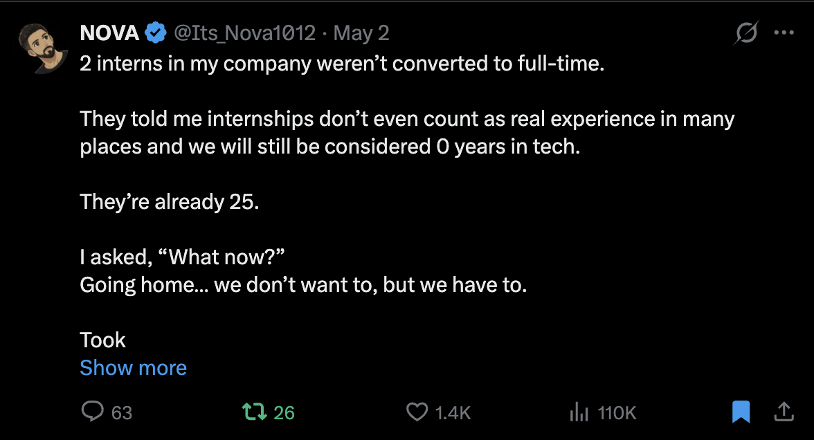 Tweet — 110K views